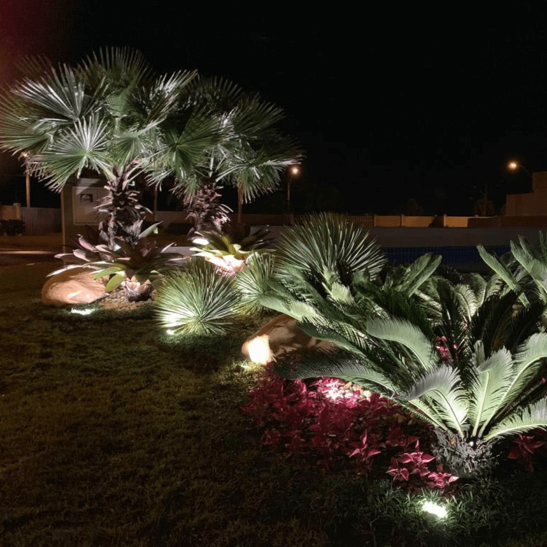 iluminação paisagismo e irrigação